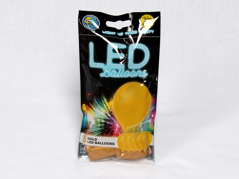 Világító LED-es lufi Arany színű, 1.599 Ft